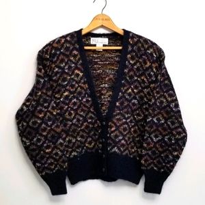Vintage Milano wool blend fall color cardigan